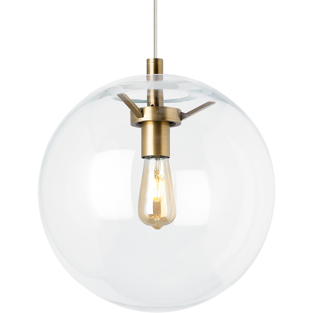 Palona Pendant Clear Aged Brass Bulb Not Included