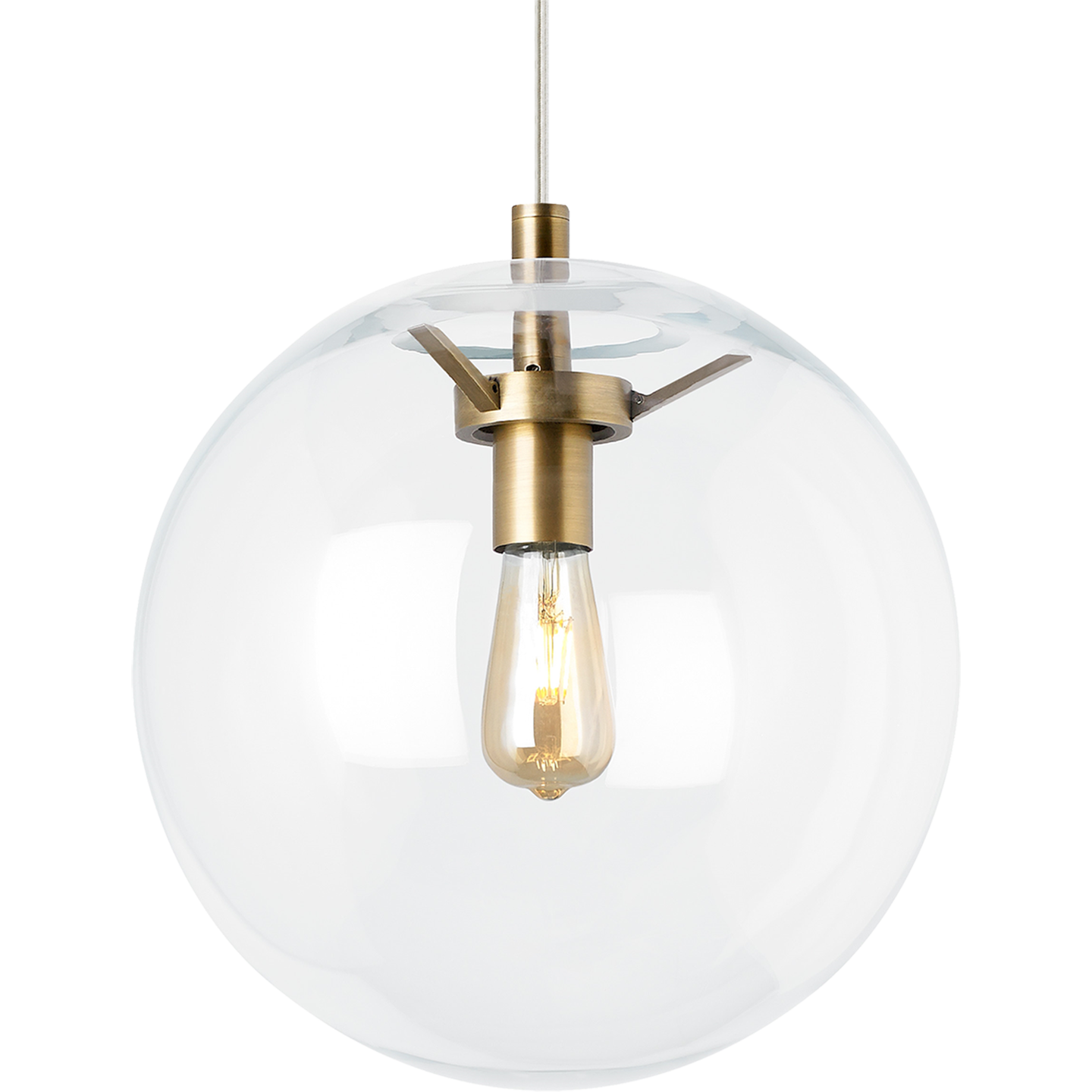 Palona Pendant Clear Aged Brass 2700K 90 CRI st19 led 90 cri 2700k 120v