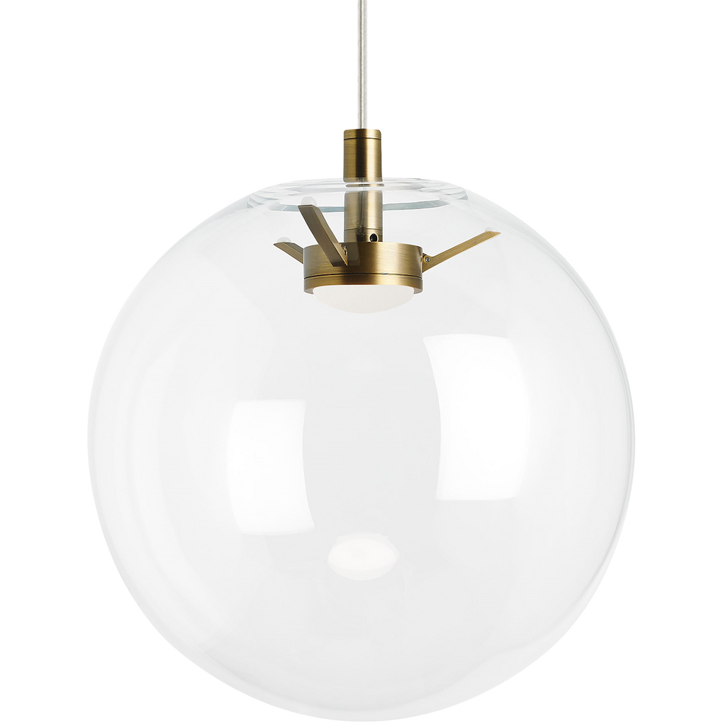 Palona Pendant Clear Aged Brass 3000K-2200K 90 CRI led warm dim 3000k - 2200k 120v