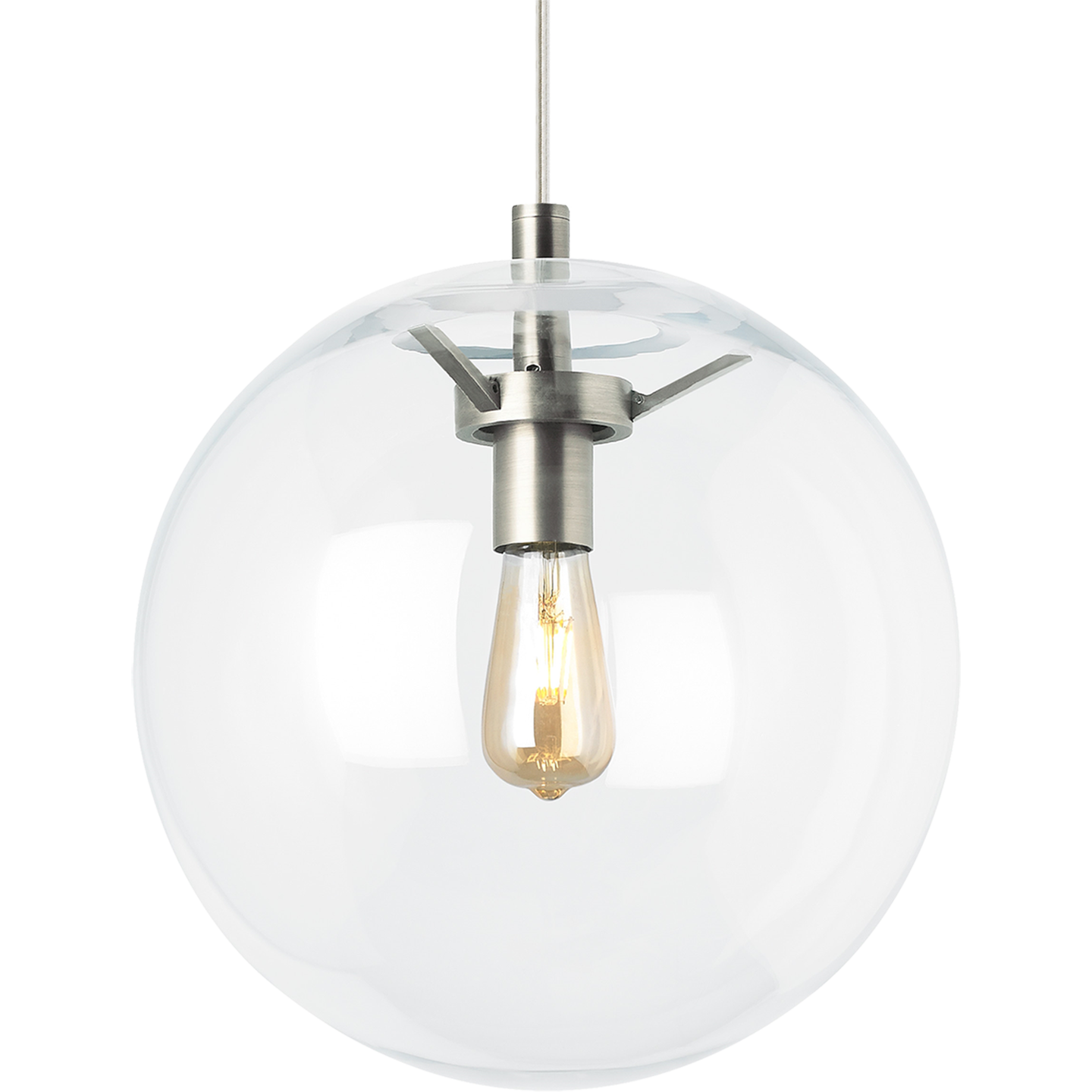 Palona Pendant Clear Satin Nickel Bulb Not Included
