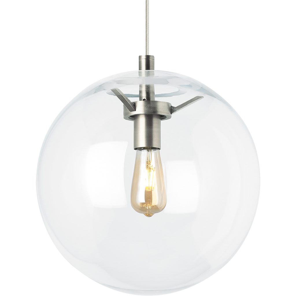 Palona Pendant Clear Satin Nickel 2700K 90 CRI st19 LED 2700K 90 CRI 120v