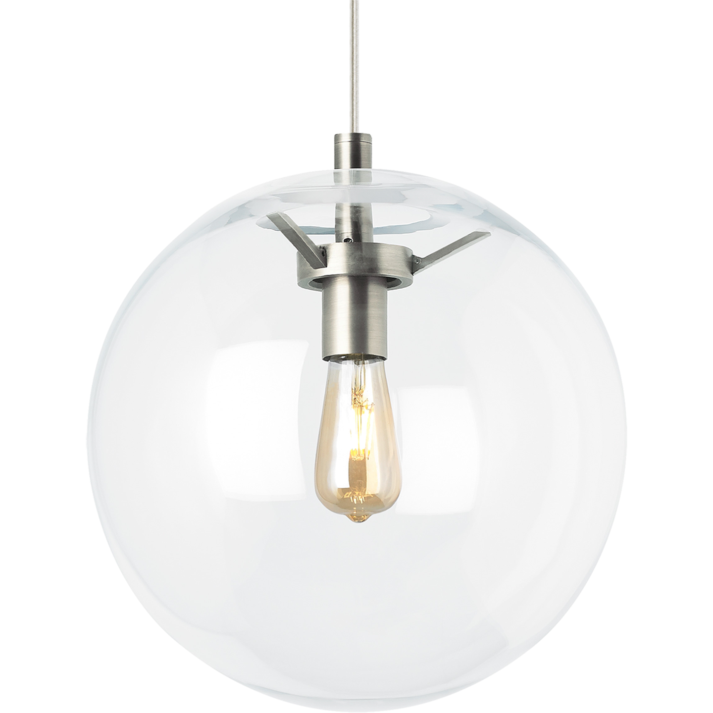 Palona Pendant Clear Satin Nickel 2700K 90 CRI st19 LED 2700K 90 CRI 120v