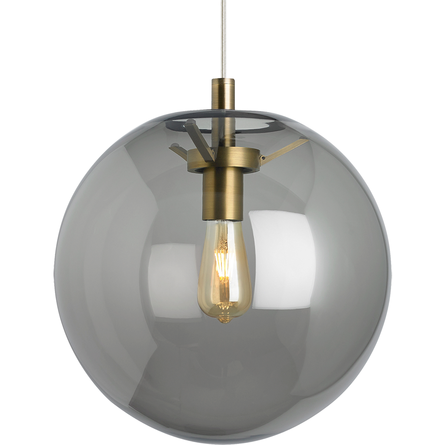 Palona Pendant Smoke Aged Brass Bulb Not Included