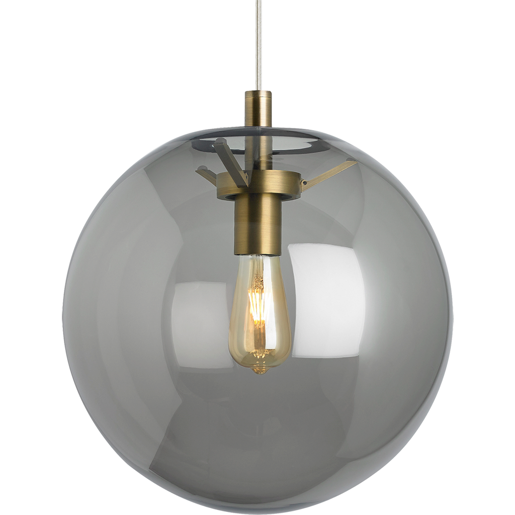 Palona Pendant Smoke Aged Brass 2700K 90 CRI st19 led 90 cri 2700k 120v