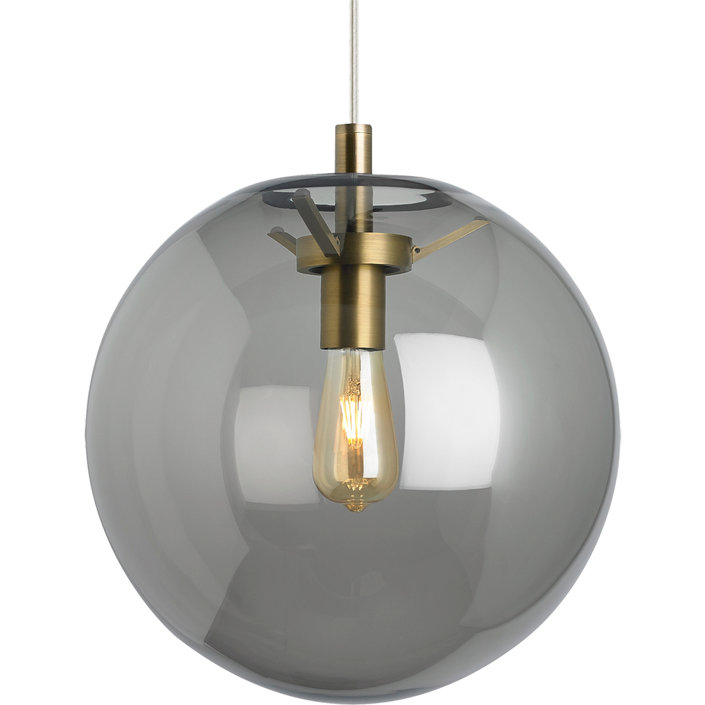Palona Pendant Smoke Aged Brass 2700K 90 CRI st19 led 90 cri 2700k 120v