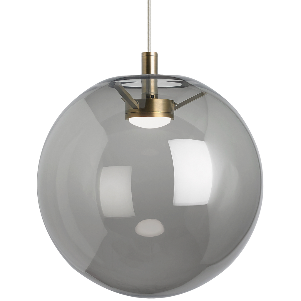 Palona Pendant Smoke Aged Brass 3000K-2200K 90 CRI led warm dim 3000k - 2200k 120v