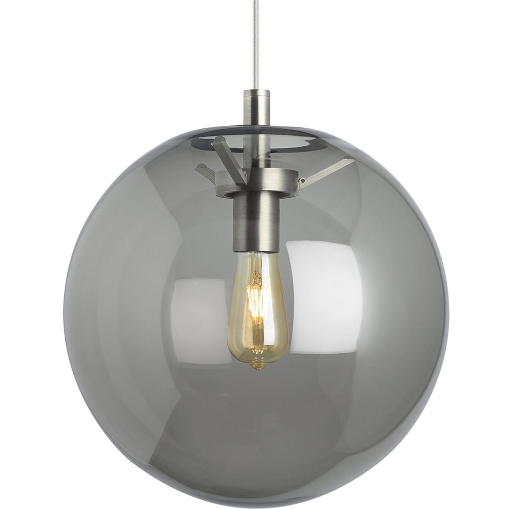 Palona Pendant Smoke Satin Nickel 2700K 90 CRI st19 LED 2700K 90 CRI 120v