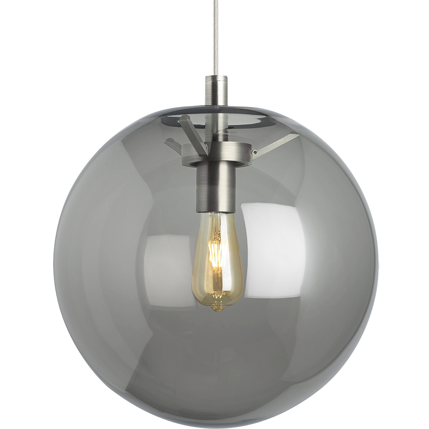 Palona Pendant Smoke Satin Nickel 2700K 90 CRI st19 LED 2700K 90 CRI 120v