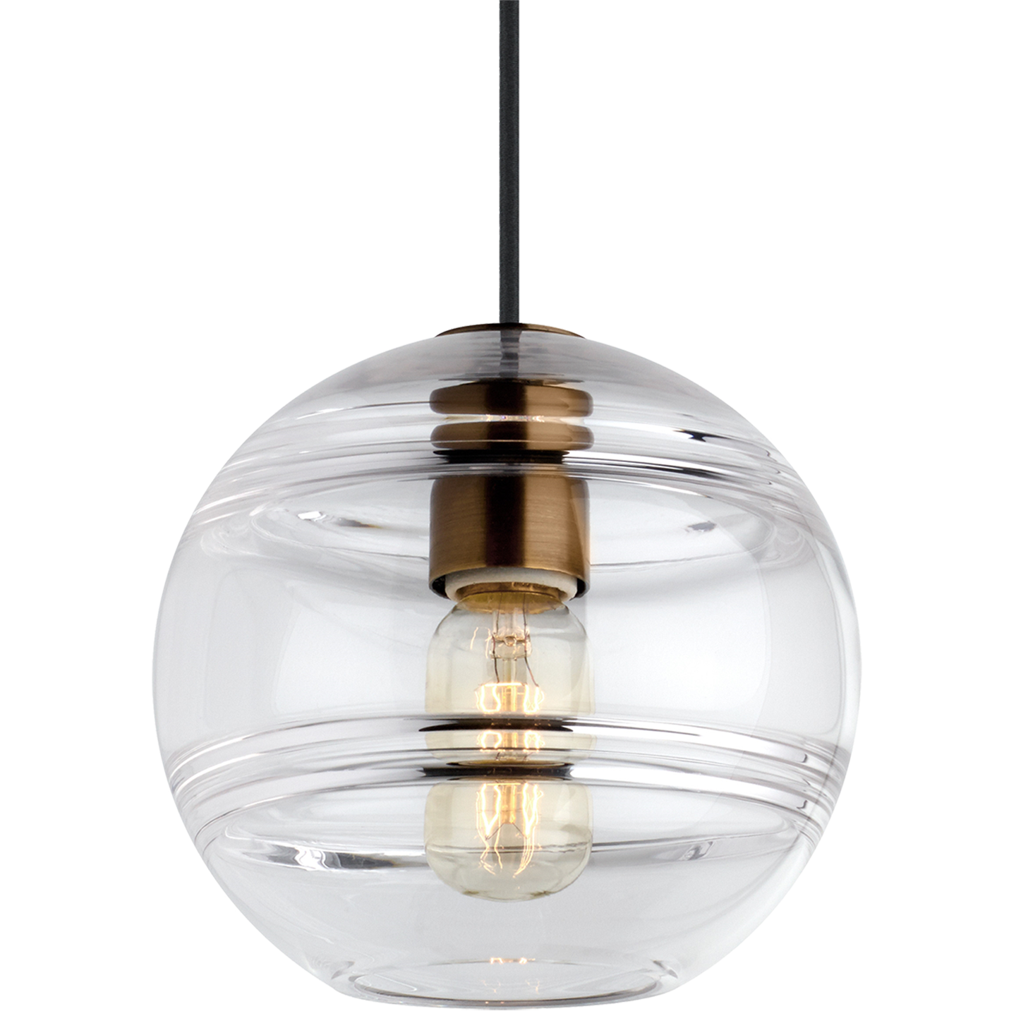Sedona Medium Pendant Clear Aged Brass Bulb Not Included