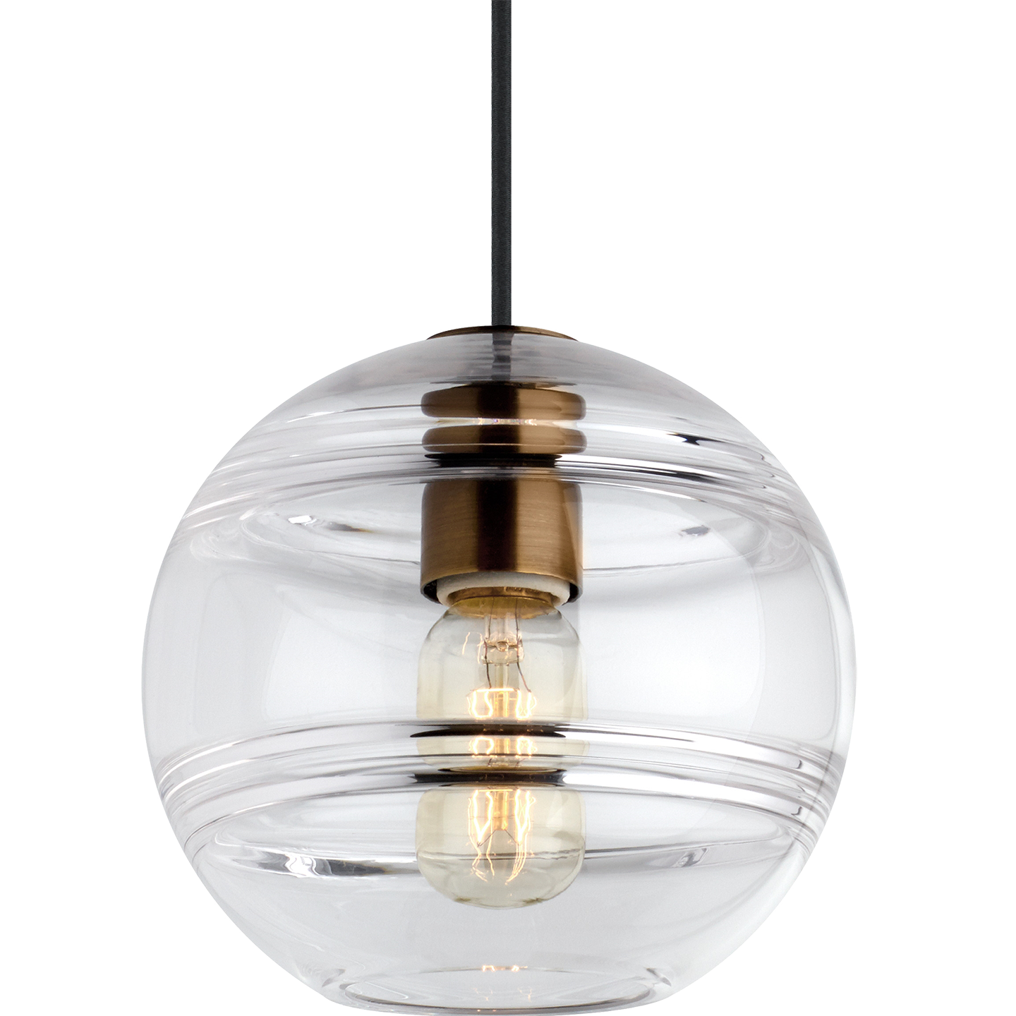 Sedona Medium Pendant Clear Aged Brass 2700K 90 CRI led t14 90 cri 2700k 120v