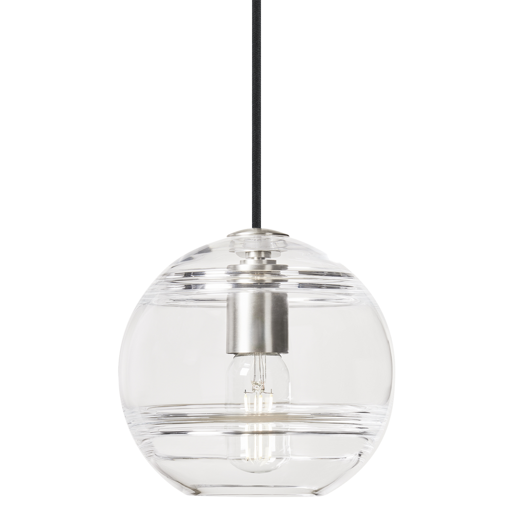 Sedona Medium Pendant Clear Satin Nickel Bulb Not Included