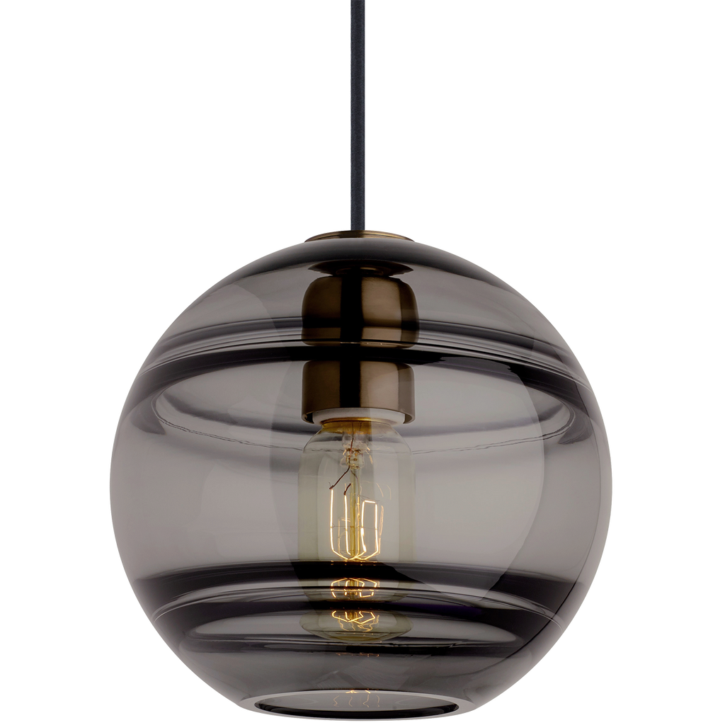 Sedona Medium Pendant Transparent Smoke Aged Brass 2700K 90 CRI led t14 90 cri 2700k 120v