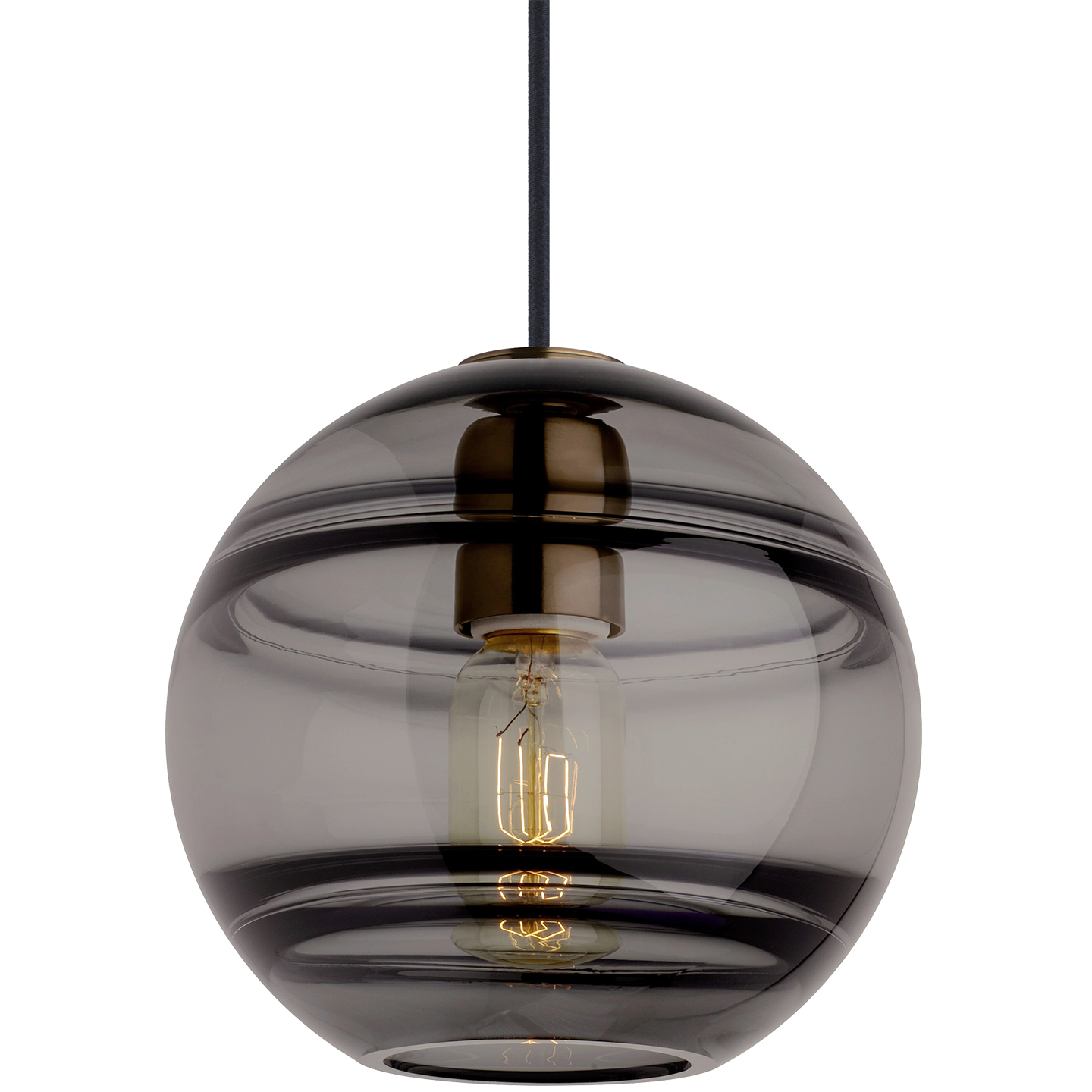 Sedona Medium Pendant Transparent Smoke Aged Brass 2700K 90 CRI led t14 90 cri 2700k 120v