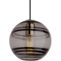 Sedona Medium Pendant Transparent Smoke Satin Nickel T14 LED 90 CRI 2700K 120V