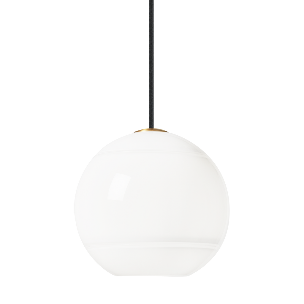 Sedona Medium Pendant | White Aged Brass Bulb Not Included