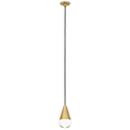 Cupola Port Alone Pendant 1 Light Port Alone Natural Brass 3000K 90 CRI integrated led 90 cri 3000k 120v-277v unv