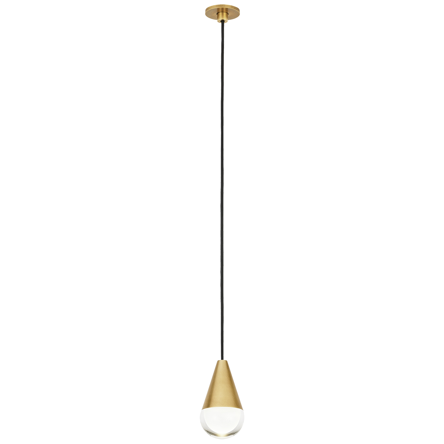 Cupola Port Alone Pendant 1 Light Port Alone Natural Brass 3000K 90 CRI integrated led 90 cri 3000k 120v-277v unv