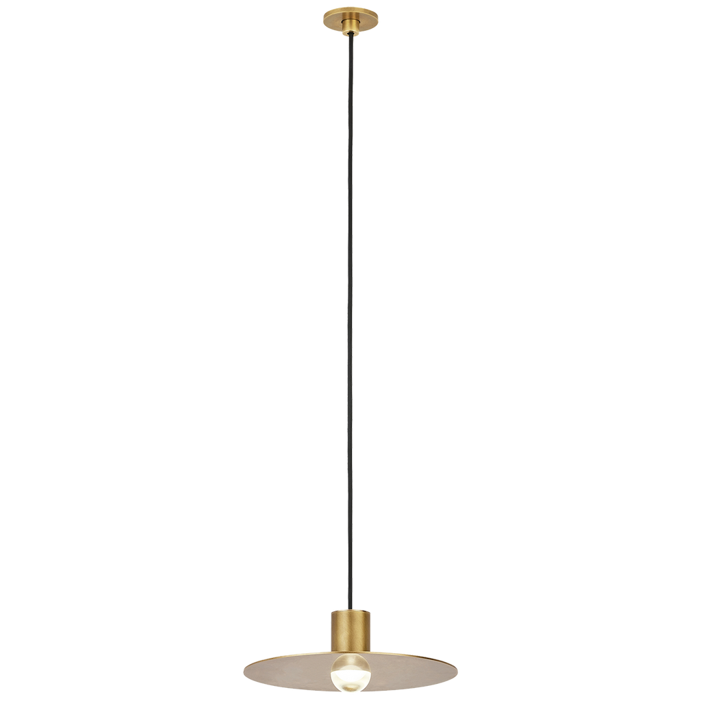 Eaves Port Alone Pendant 1 Light Port Alone Natural Brass 3000K 90 CRI integrated led 90 cri 3000k 120v-277v unv