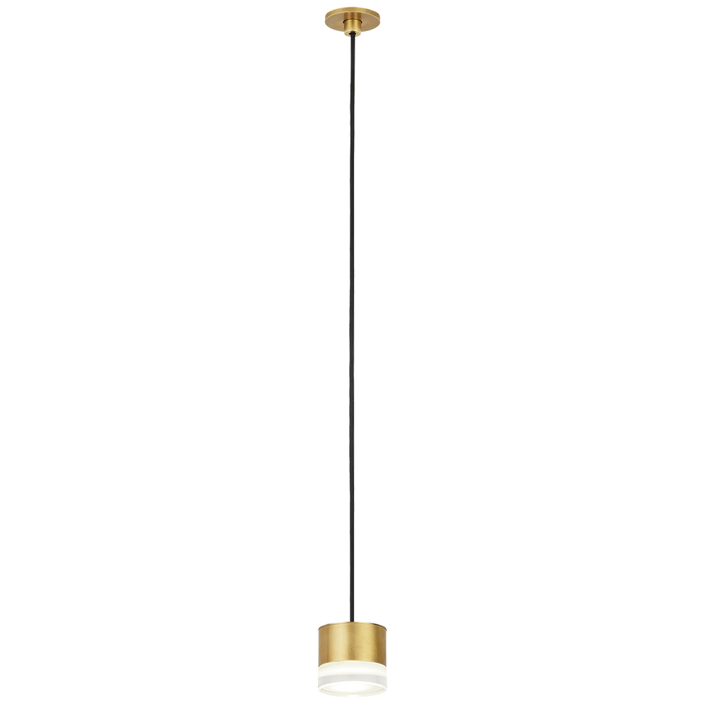 Gable Port Alone Pendant 1 Light Port Alone Natural Brass Integrated LED 90 CRI 3000K 120-277V