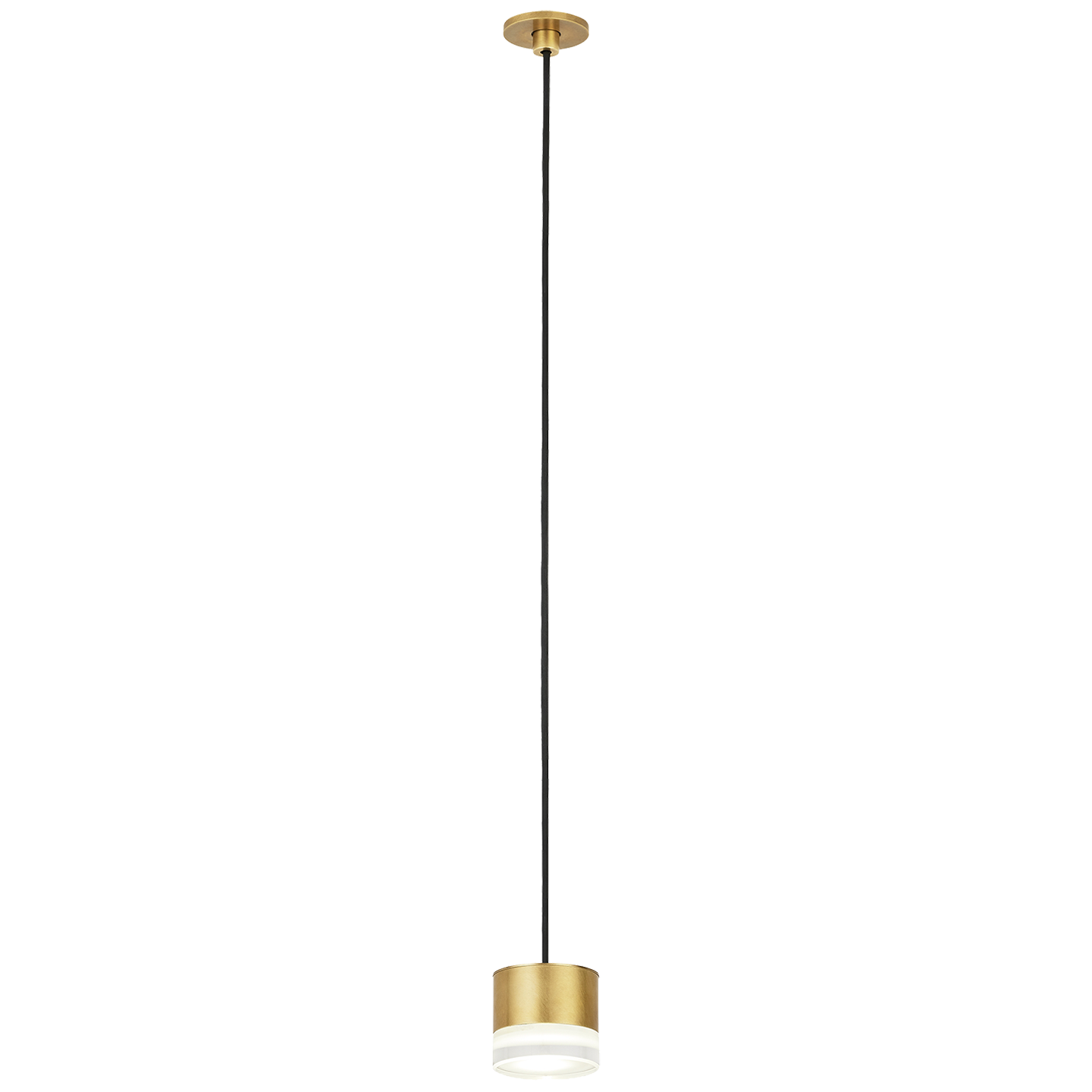 Gable Port Alone Pendant 1 Light Port Alone Natural Brass Integrated LED 90 CRI 3000K 120-277V