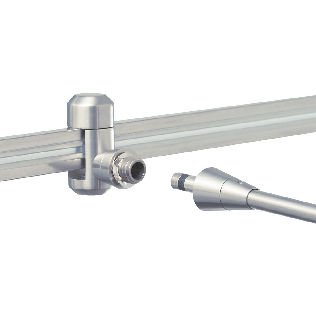 Wall MonoRail FreeJack Connector satin nickel