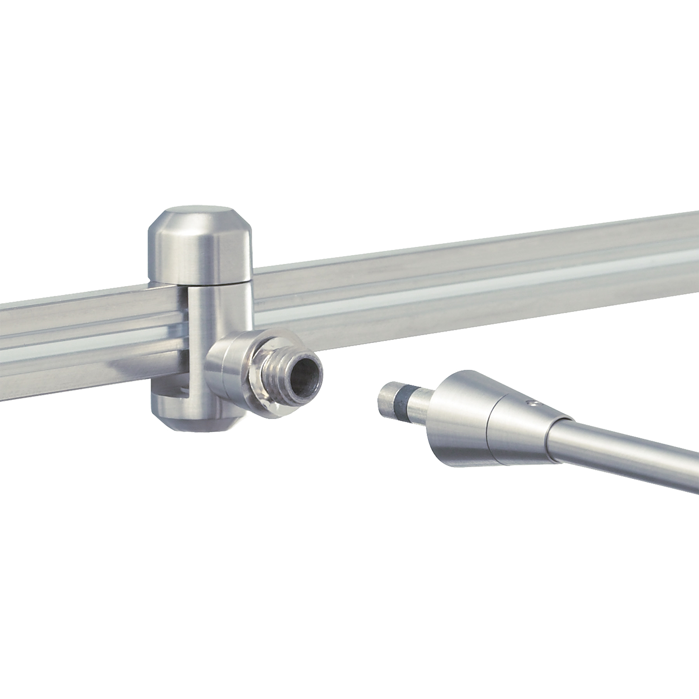 Wall MonoRail FreeJack Connector satin nickel