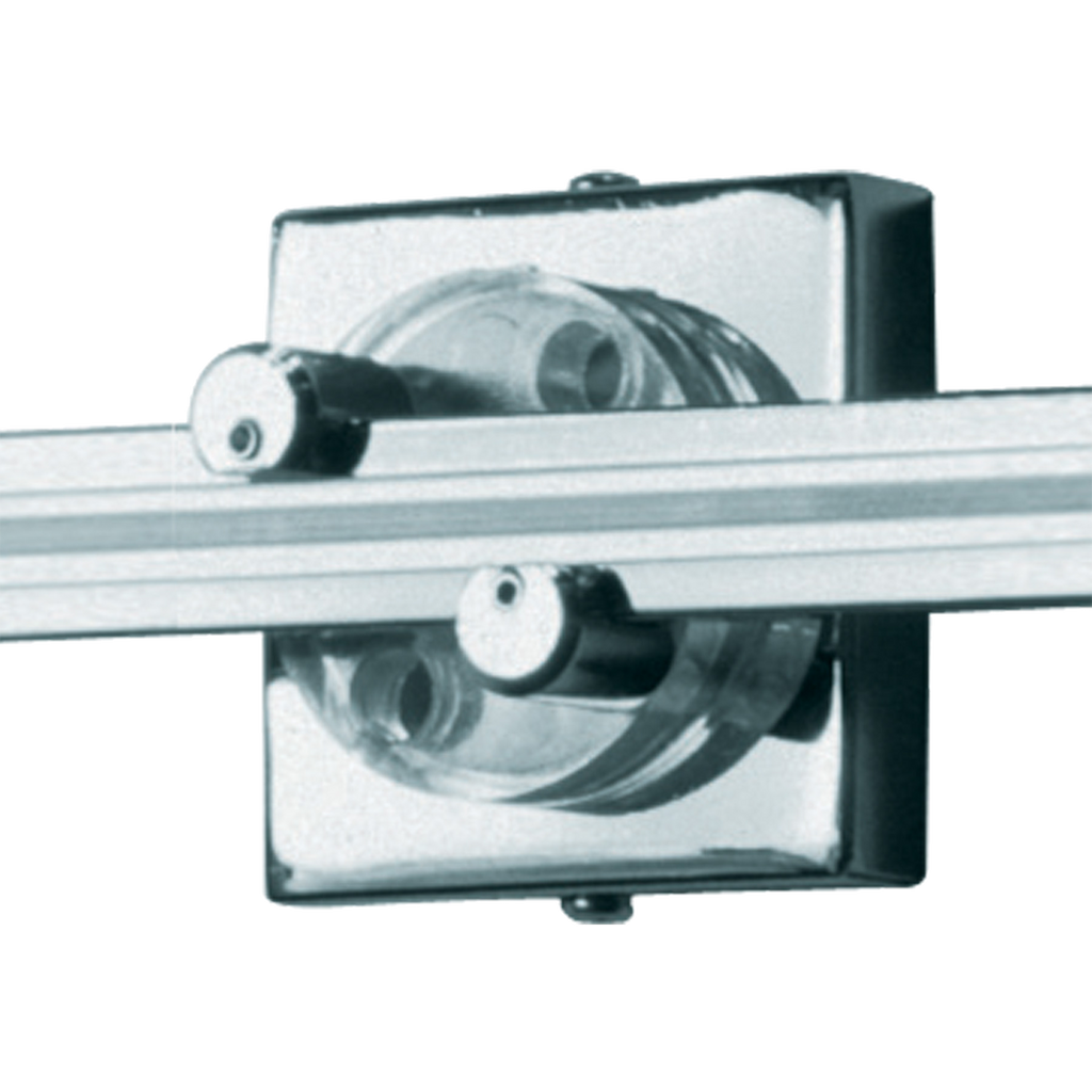 Wall MonoRail 2" Square Power Feed Canopy Single-Feed 2 | Satin Nickel