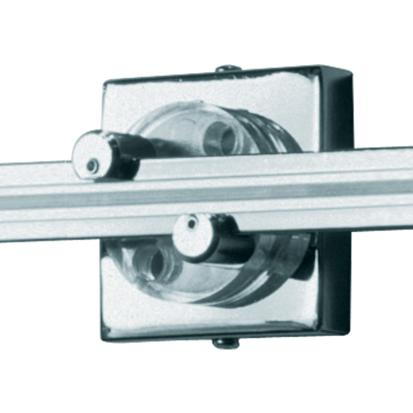 Wall MonoRail 2" Square Power Feed Canopy Single-Feed 2 | Satin Nickel