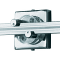 Wall MonoRail 2" Square Power Feed Canopy Single-Feed 2 | Antique Bronze