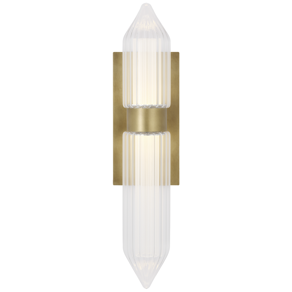 Langston Large Wall Sconce Plated Brass Integrated LED 90 CRI 2700K 120V