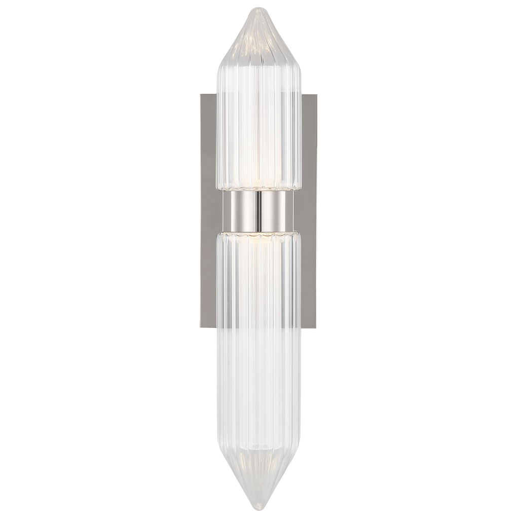 Langston Large Wall Sconce Polished Nickel Integrated LED 2700K 90 CRI 277V