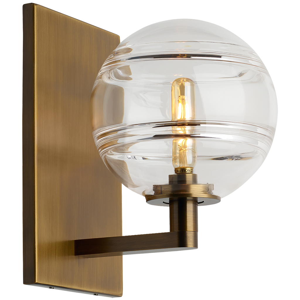 Sedona Wall Clear Aged Brass Bulb Not Included