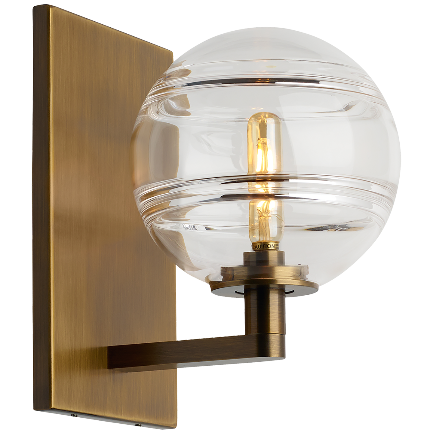 Sedona Wall Clear Aged Brass Bulb Not Included