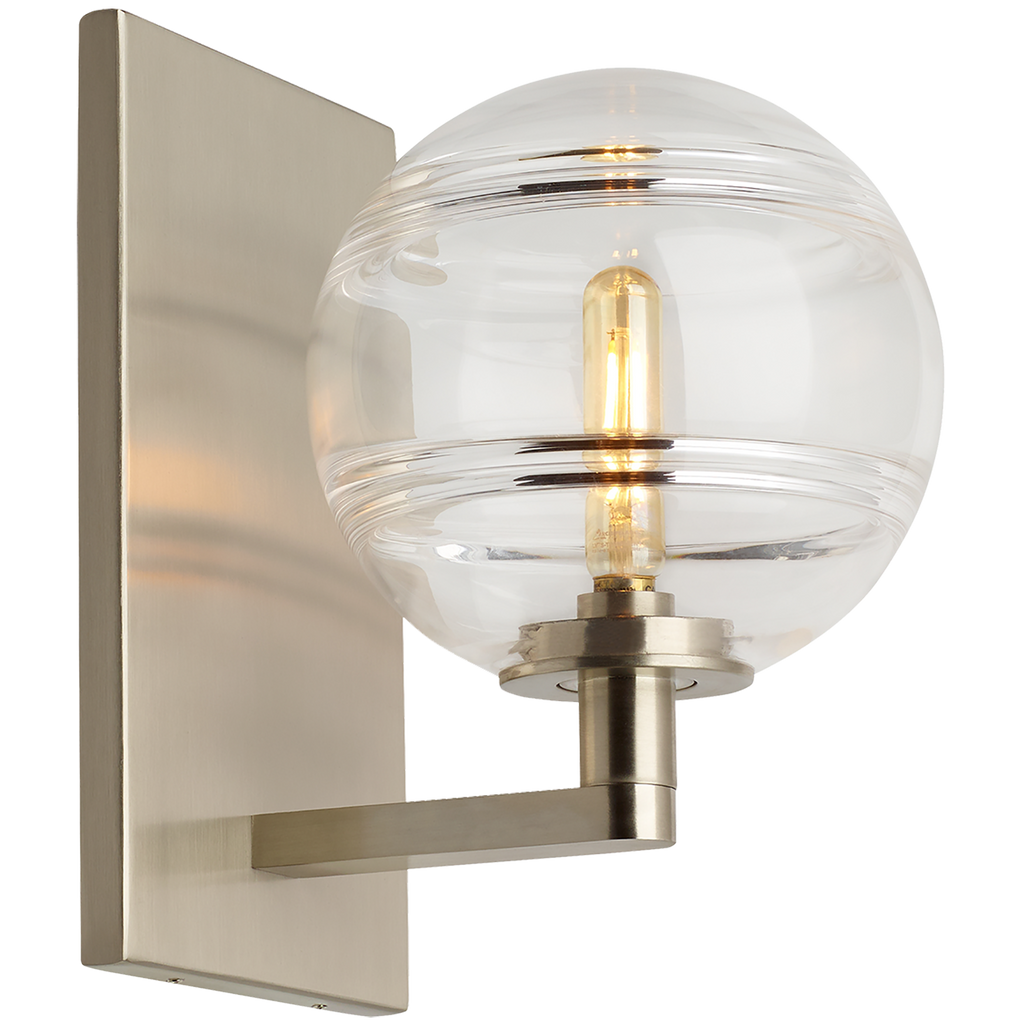 Sedona Wall Clear Satin Nickel Bulb Not Included