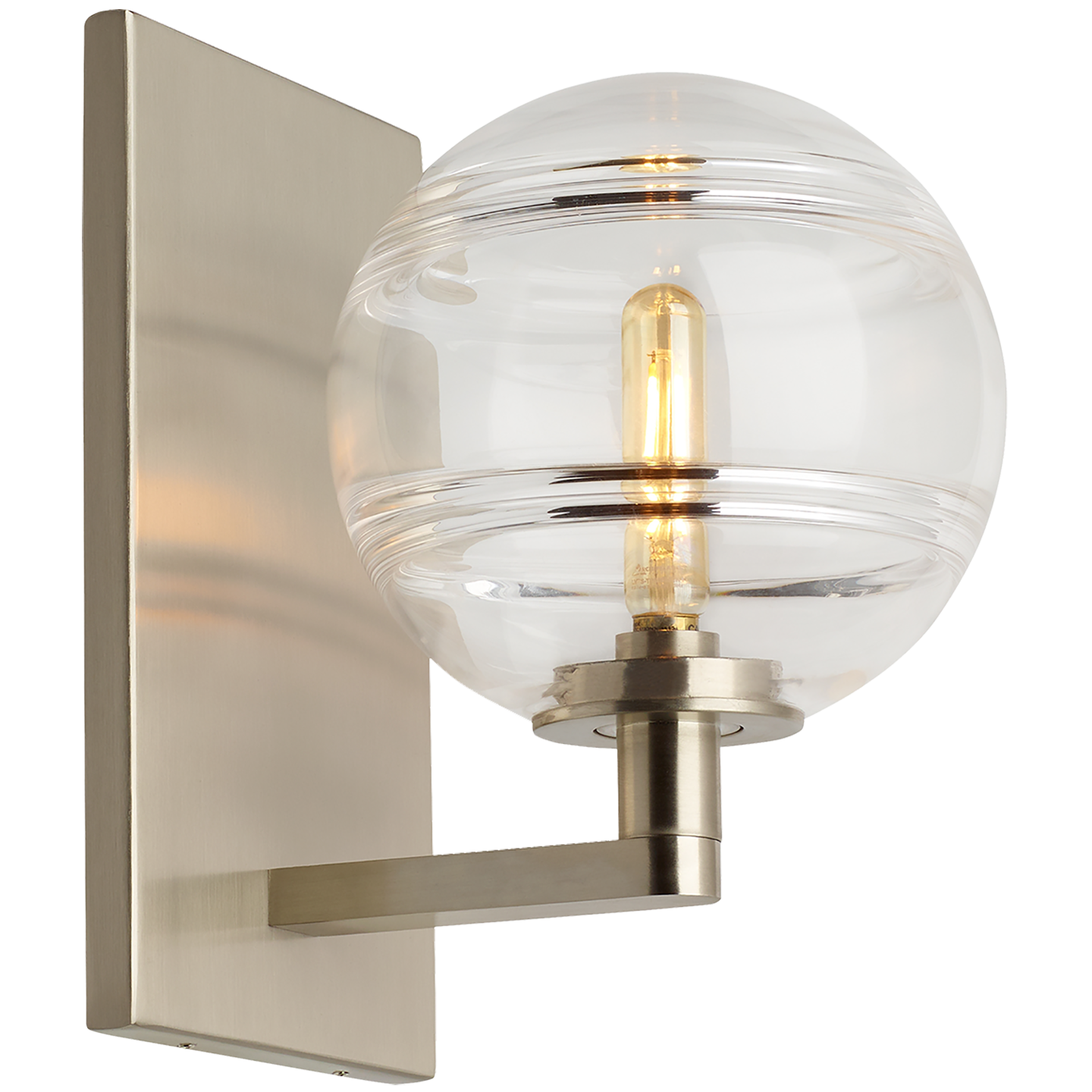 Sedona Wall Clear Satin Nickel Bulb Not Included