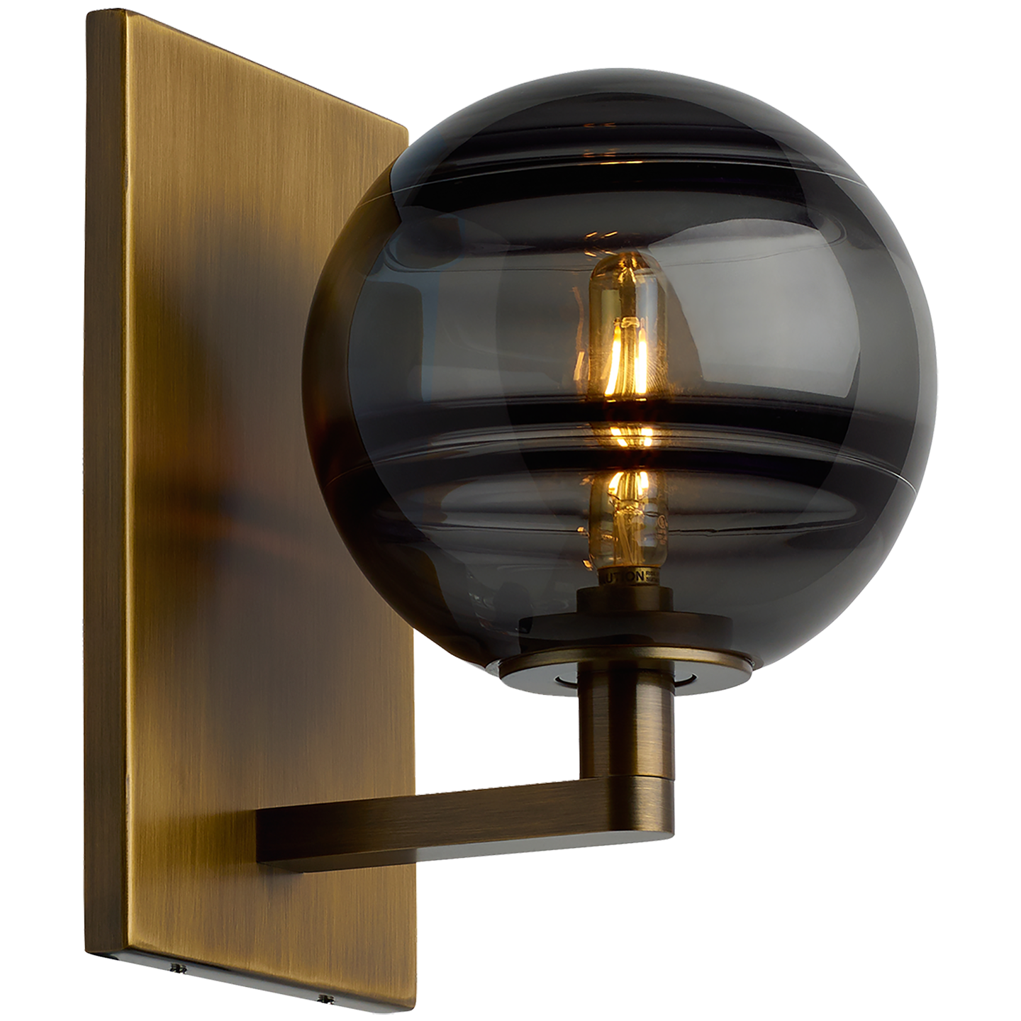 Sedona Wall Transparent Smoke Aged Brass T6 LED 2700K 90 CRI 120V