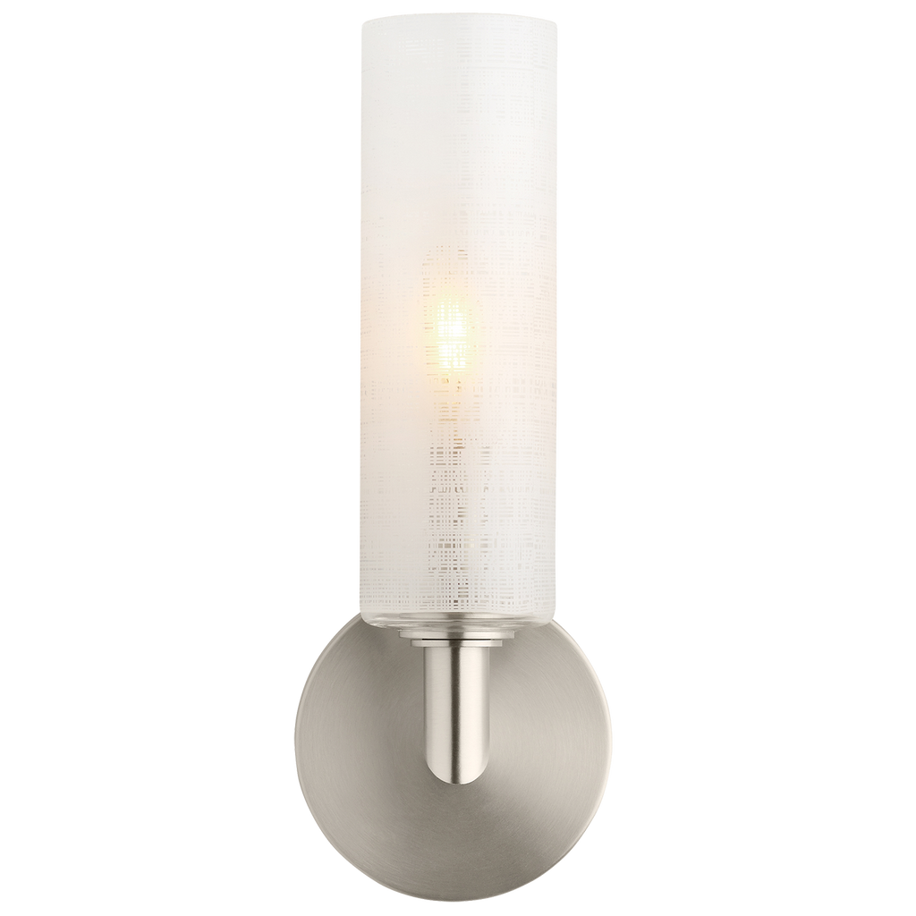 Vetra Wall Linen Satin Nickel Bulb Not Included