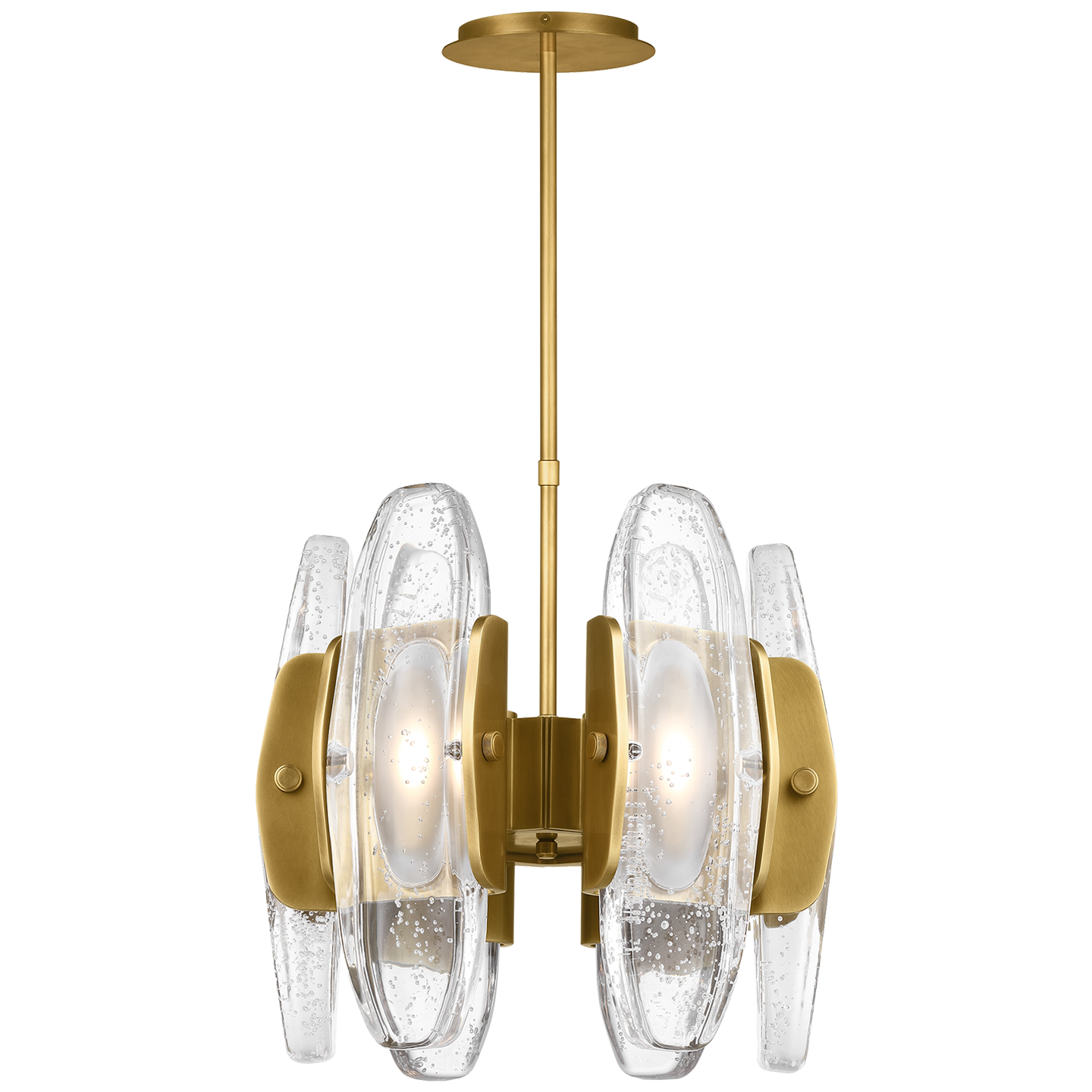 Wythe Small Chandelier 6 Light plated brass 2700K 90 CRI integrated led 90 cri 2700k 120v-277v unv