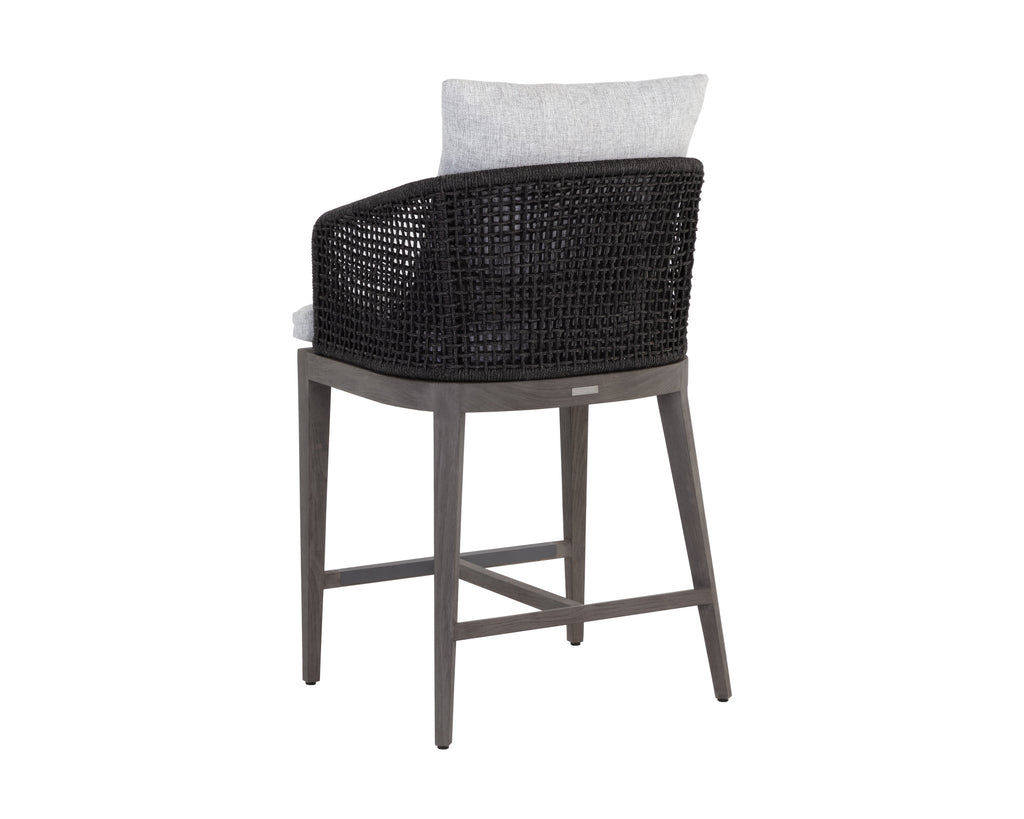 Capri Counter Stool - Smoke Grey - Copacabana Marble