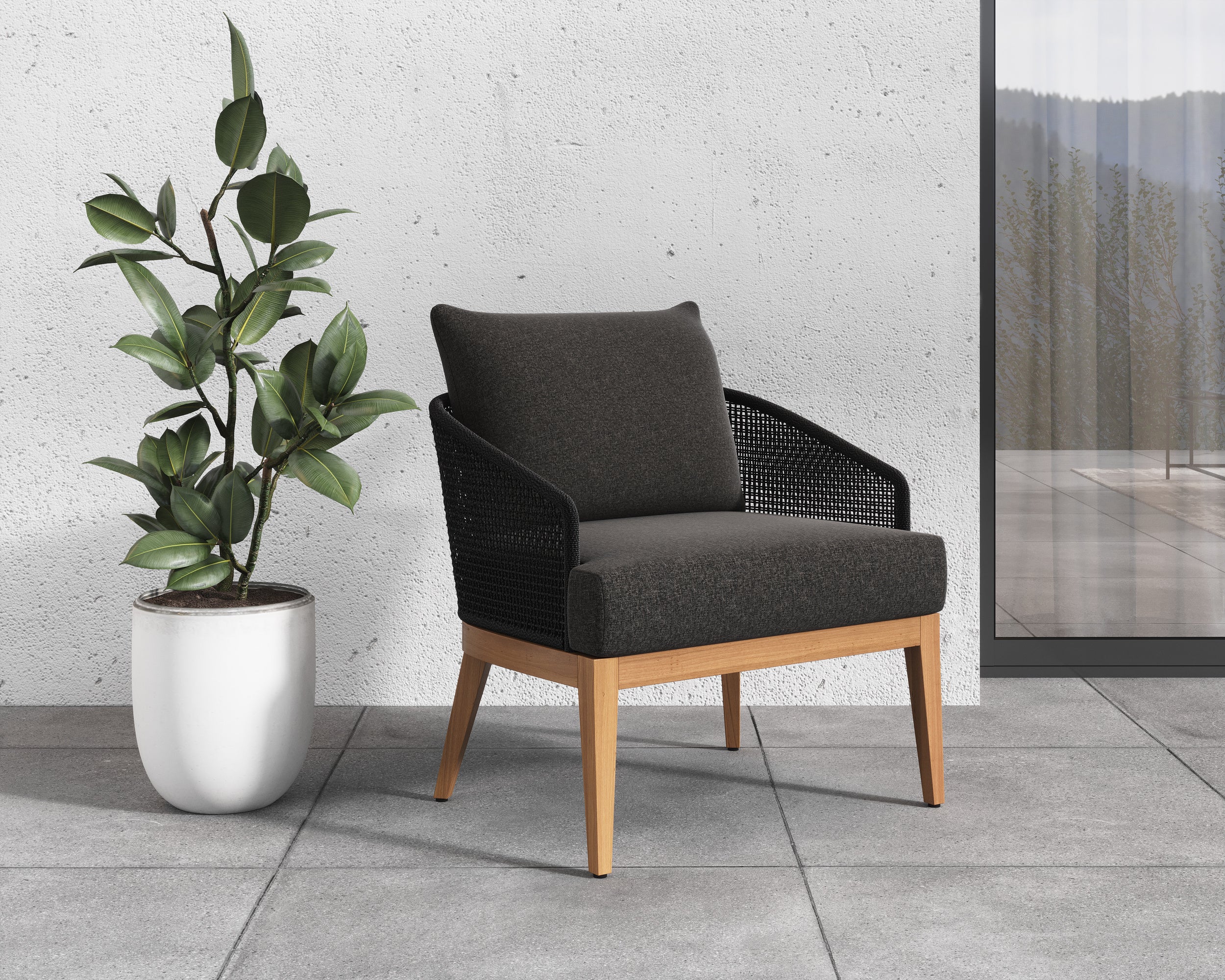 Capri Lounge Chair - Natural - Gracebay Grey