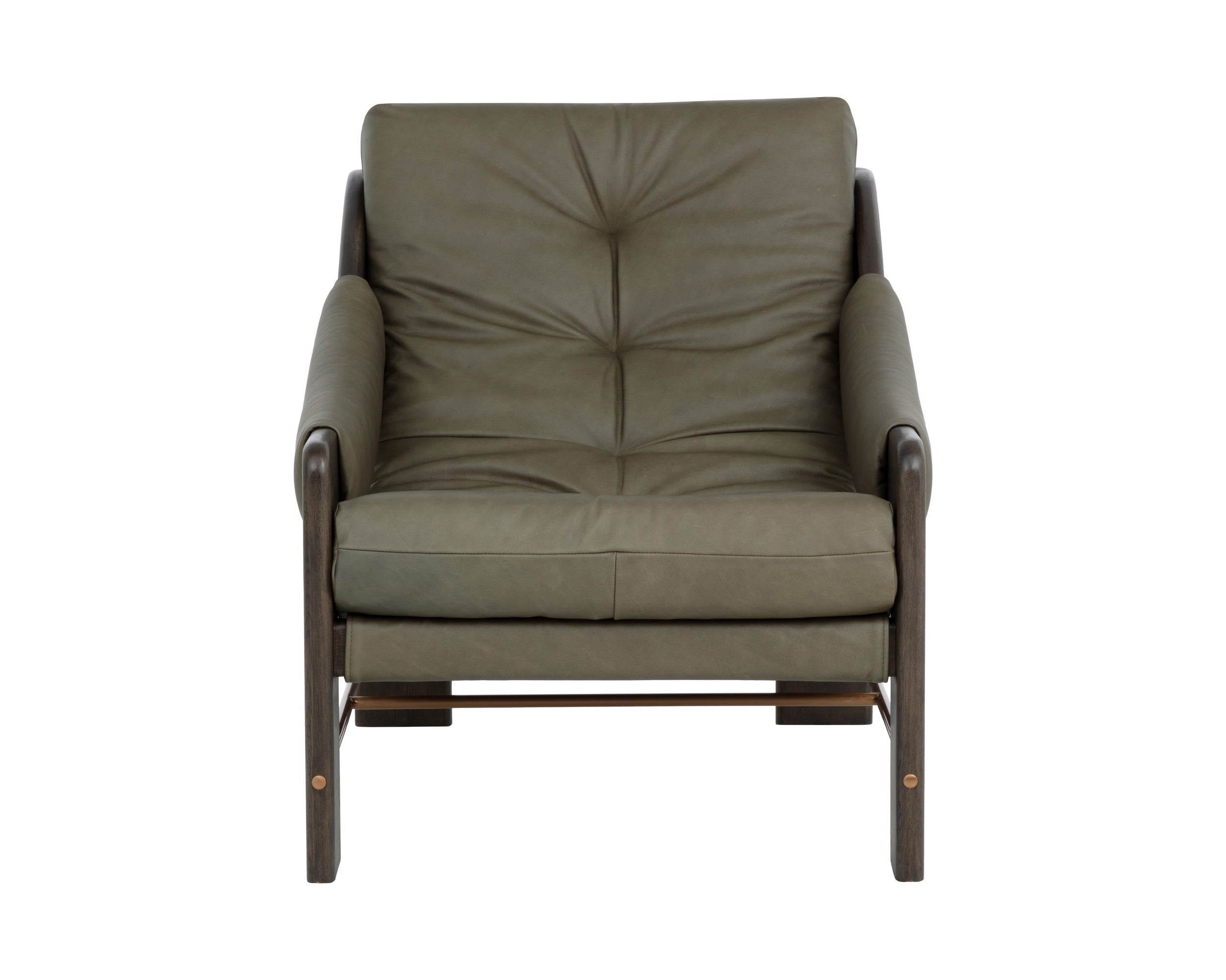 Rafferty Lounge Chair - Brown - Ludlow Dark Olive Leather