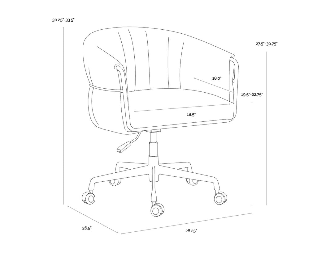 Olma Office Chair - Meg Taupe / Santa Cruz Oatmeal