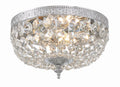 Waltham 10'' Italian Crystal Polished Chrome Flush Mount