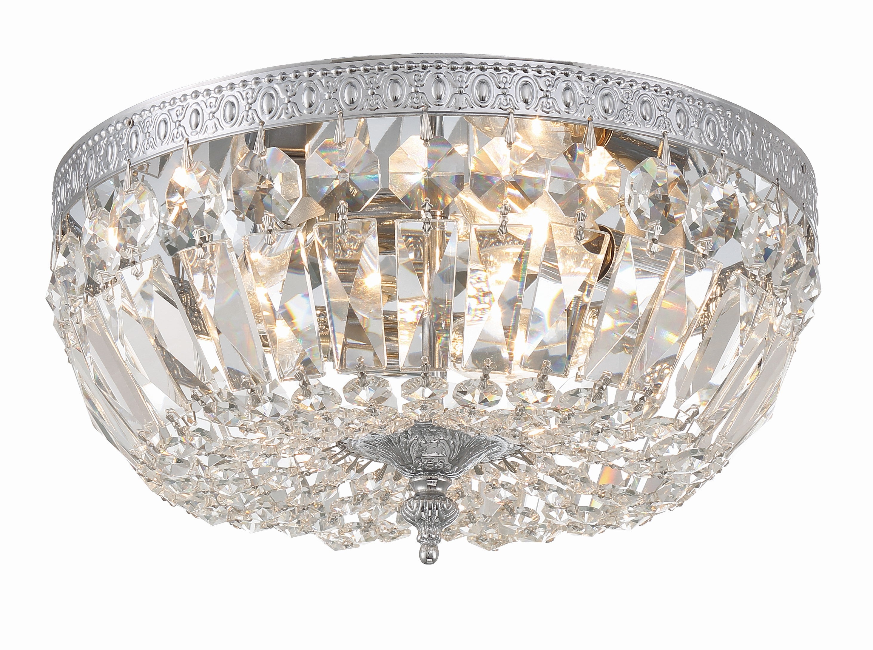 Waltham 12'' Swarovski Spectra Crystal Polished Chrome Flush Mount