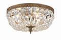Waltham 12'' Swarovski Spectra Crystal Olde Brass Flush Mount