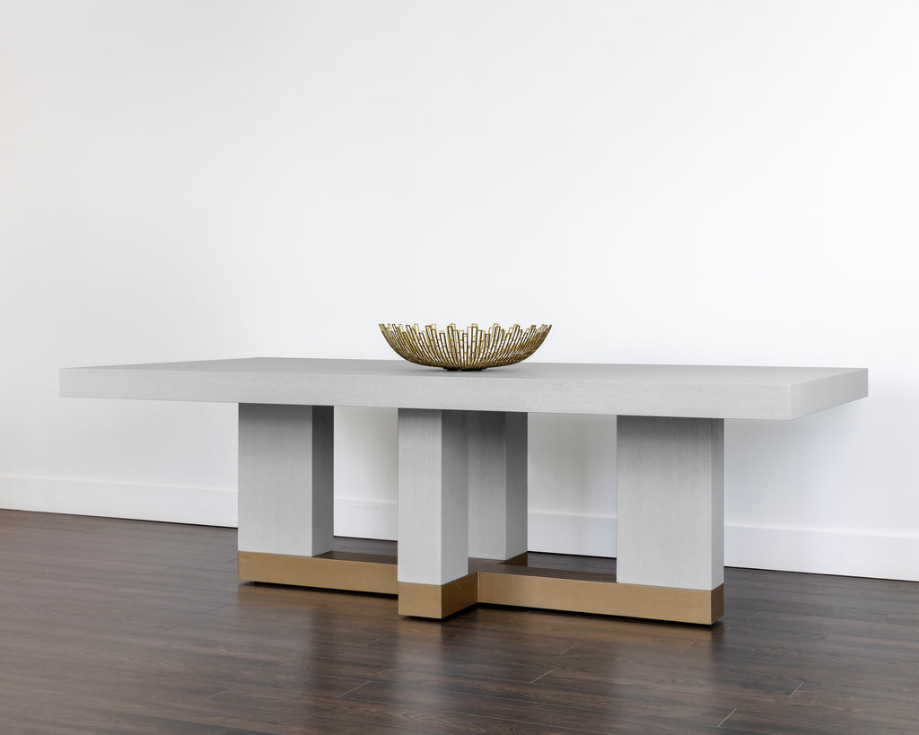 Greco Dining Table - Gauntlet Grey - 94.5"
