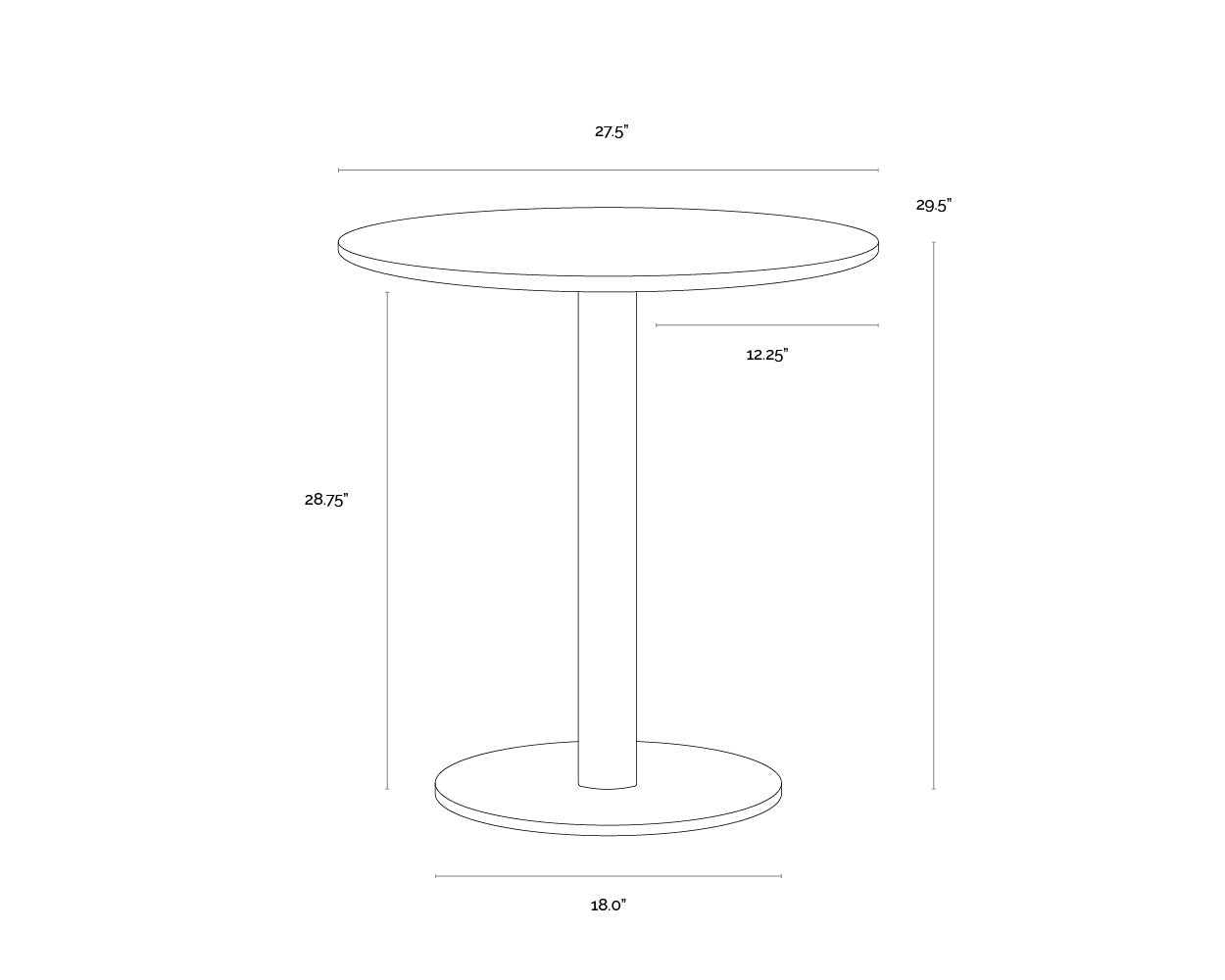 Suki Bistro Table - 27.5"
