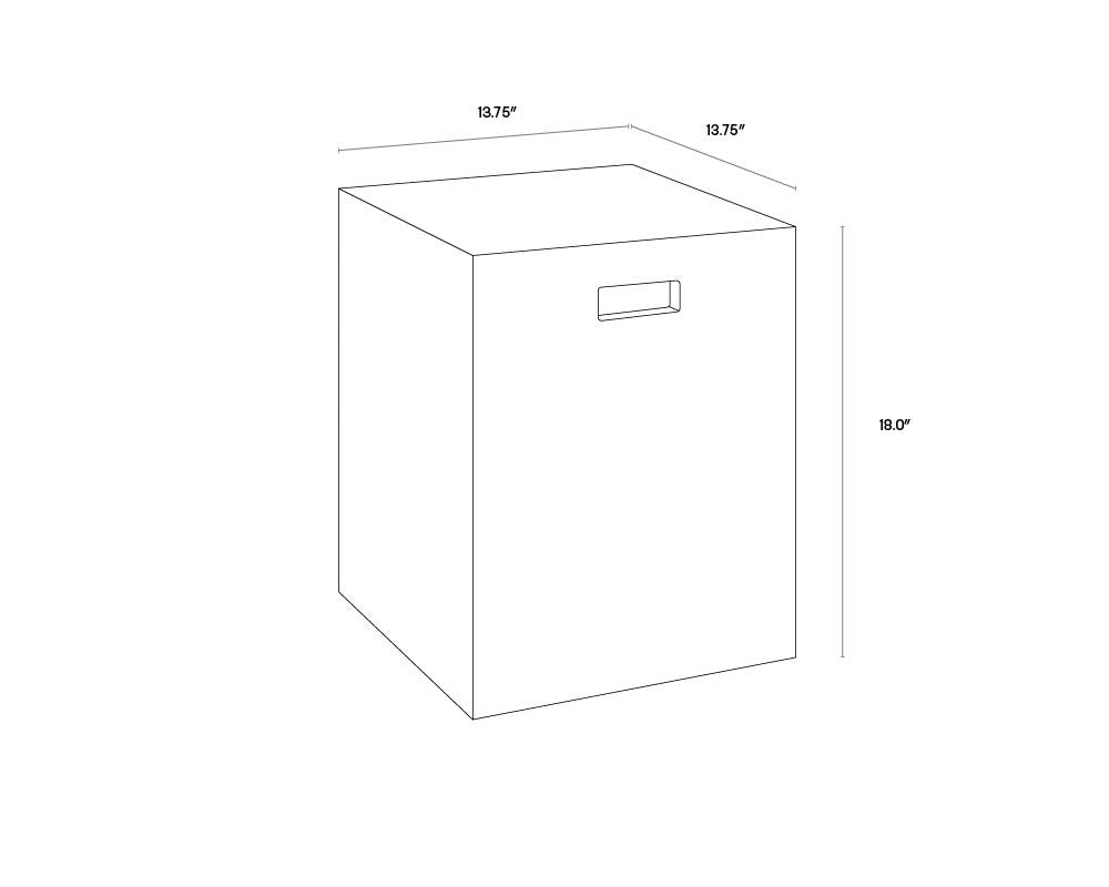 Castor End Table - Grey