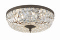 Waltham 16'' Clear Hand Cut English Bronze Flush Mount
