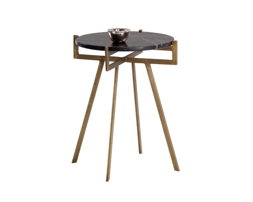 Anak End Table - Black Marble